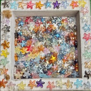 NEW! Glass Sea Star / Starfish Beads DIY Jewelry Making Crafting Bag Charms etc
